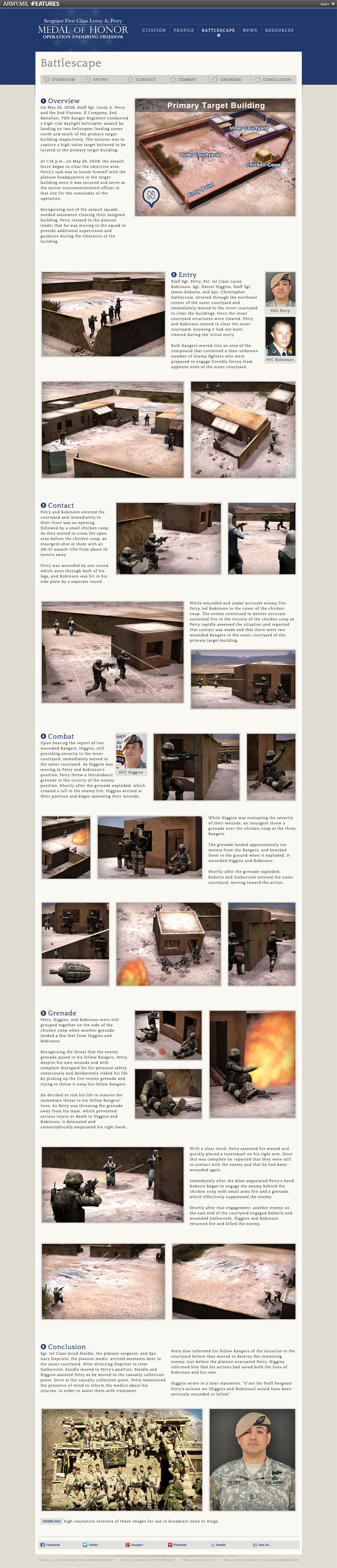 Medal of Honor Recipient Leroy A. Petry Battlescape